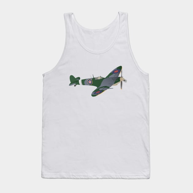 Supermarine Spitfire Fighter Aircraft Tank Top by NorseTech